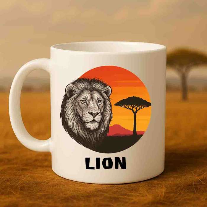 Wildlife Mug  Lion Coffee Mug