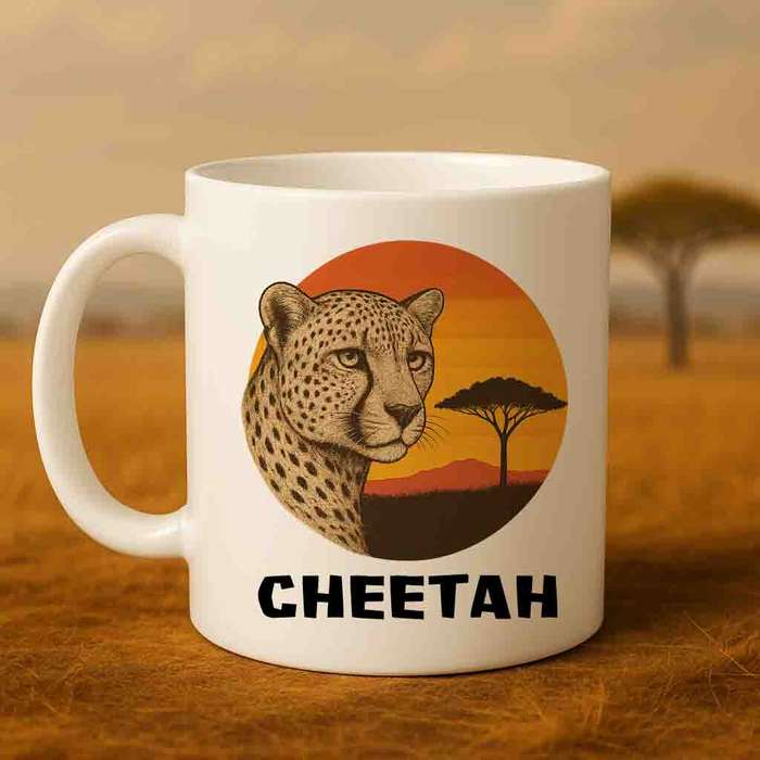 Wildlife Mug  Cheetah Coffee Mug
