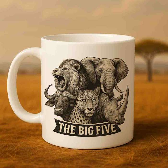 The Big Five Roaring Lion Wildlife Mug