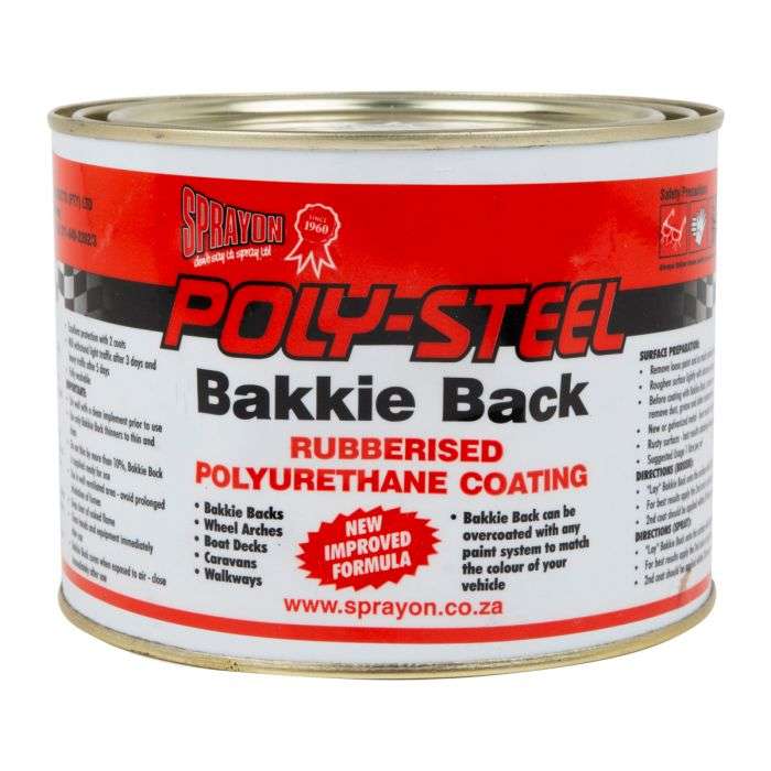 SPRAYON POLY STEEL BAKKIE BACK BRUSH ON BLACK 1L