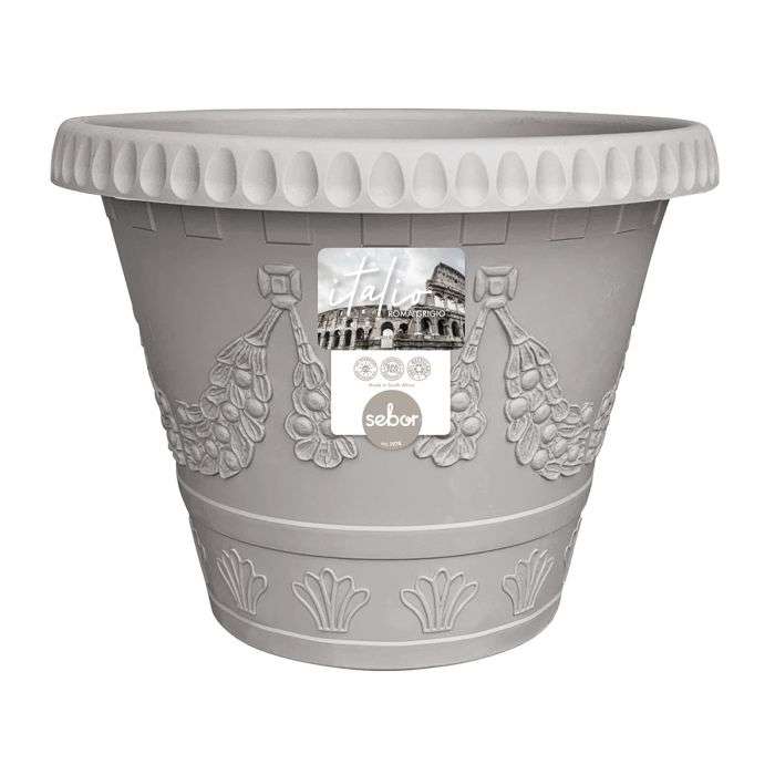 BULK PACK 4 X SEBOR ITALIO ROMA POT ST 40CM GRIGIO