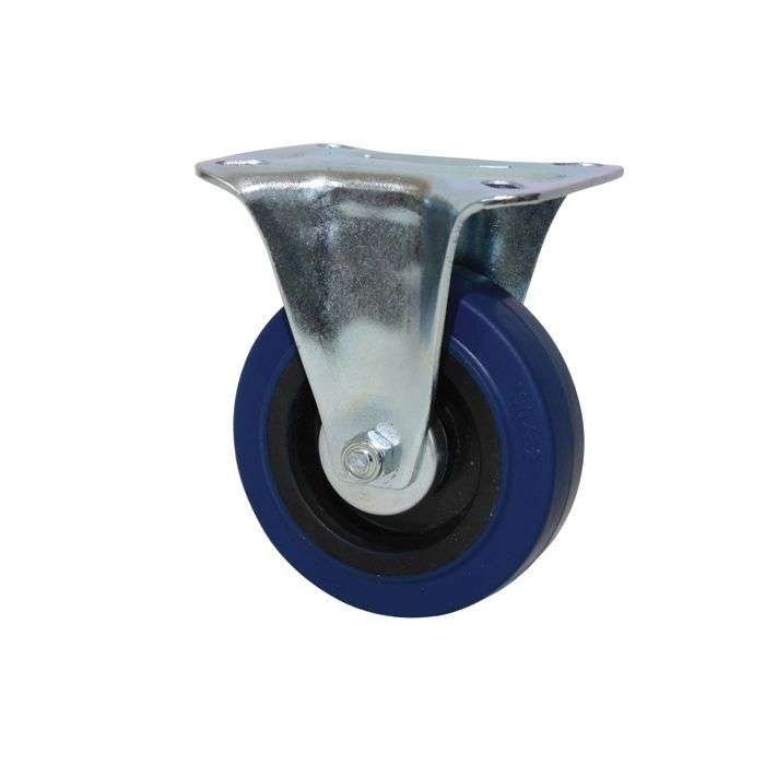 CASLAD FIXED CASTOR ELASTIC RUBBER 100MM