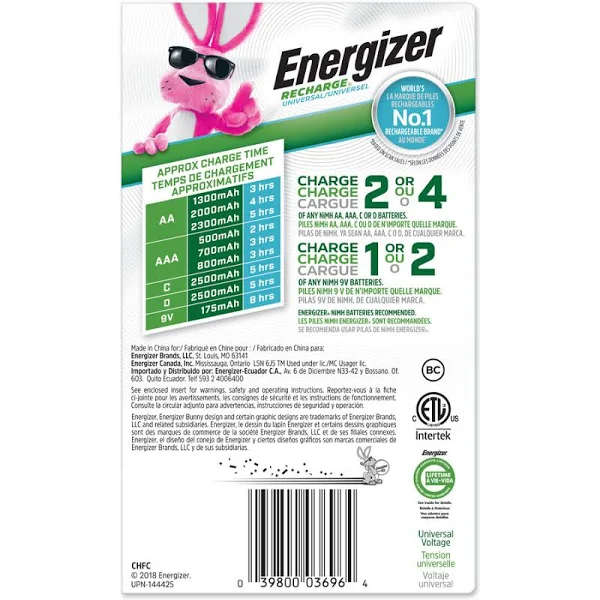ENERGIZER BATTERY CHARGER UNIVERSAL