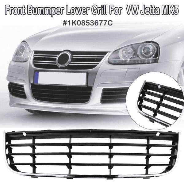 Volkswagen Jetta Mk 5 Front Centre Bumper Grill - 1K0853677C9B9