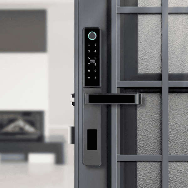 Smart Biometric Door Lock for Aluminum Doors - Black Color
