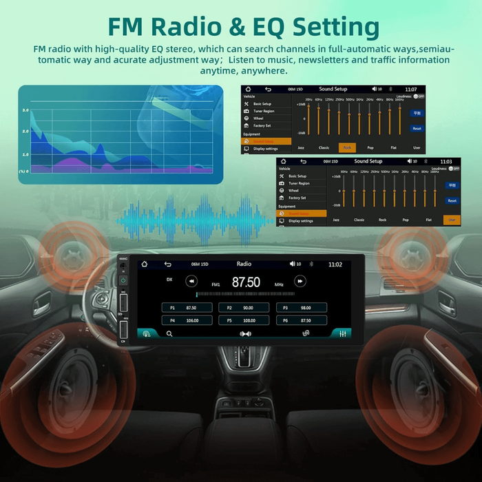 MVA Spares 6.9-Inch 1-DIN Touchscreen Car Radio