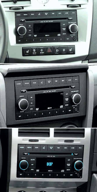 12-324 JEEP RUBICON COMPASS 2 DIN TRIMPLATE