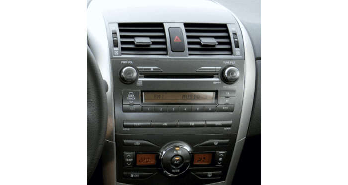 Toyota Corolla Silver 9" Trimplate 2008-2010