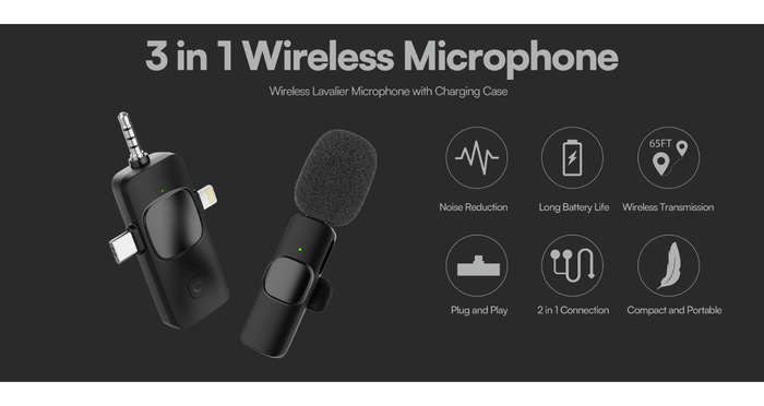 Wireless Microphone M11 3in1