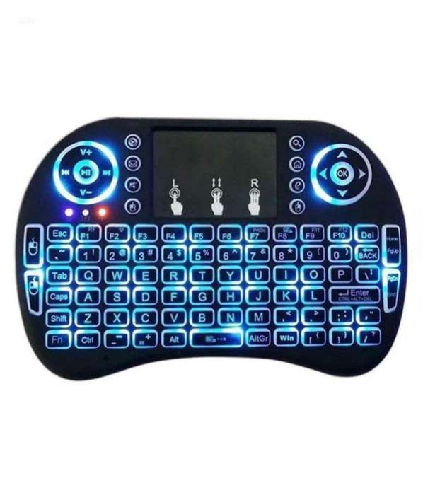 Mini Wireless BackLit Keyboard & Mouse Combo - Black