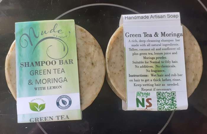 Shampoo Bar - Green Tea, Moringa & Lemon 120gr