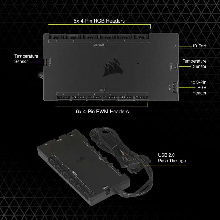 Corsair iCUE Commander CORE XT - Digital Fan Speed and RGB Lighting Controller