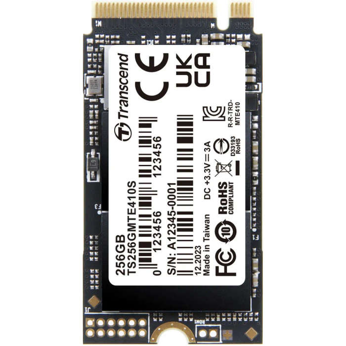 Transcend 256GB MTE410S PCI-E GEN 4x4 M.2 2242 SSD 3D NAND - 3300 MB/s Read 1400 MB/s Write - 150...