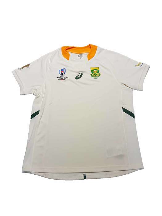 Mens Springboks Rugby World Cup Replica Jersey White 2019 - S 0.40kg