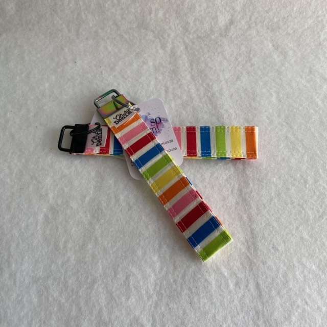 Bright Candy Stripes Key Fob