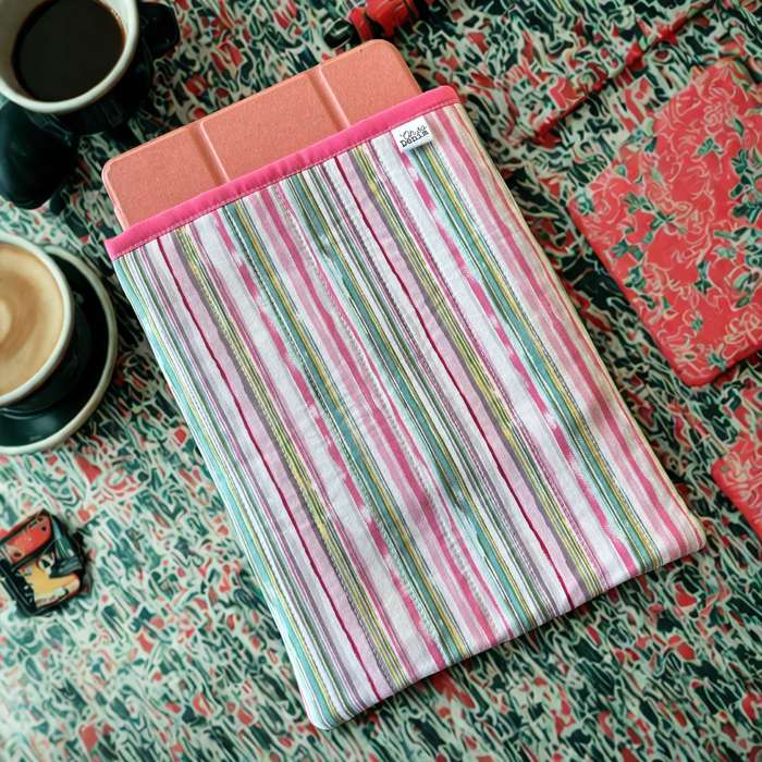 Pastel Stripes Tablet/Book Sleeve (22cm x 28.5 cm)
