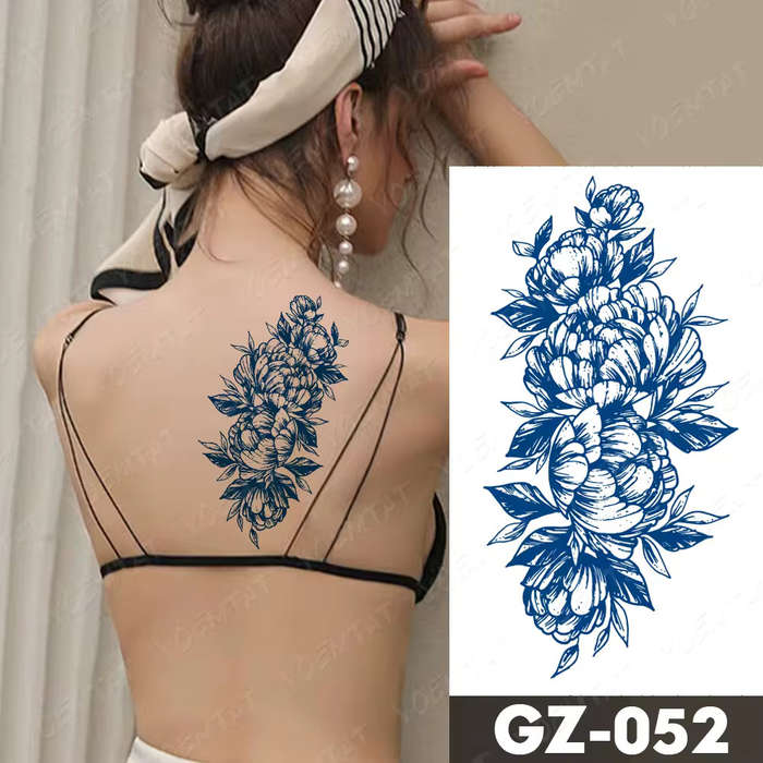 Peony Cascade Elegance Tattoo