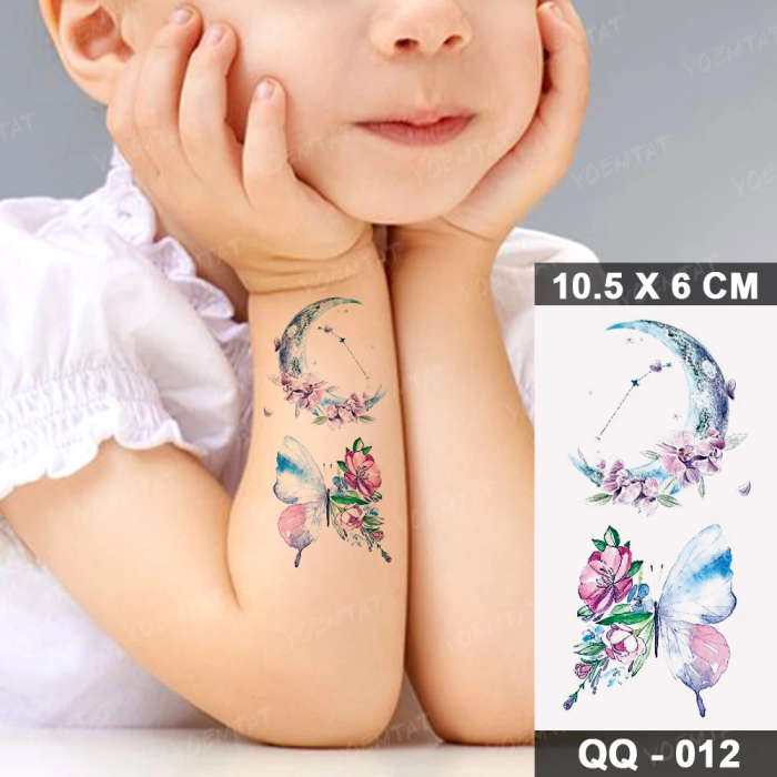 Enchanted Moonlight Butterfly Temporary Tattoo