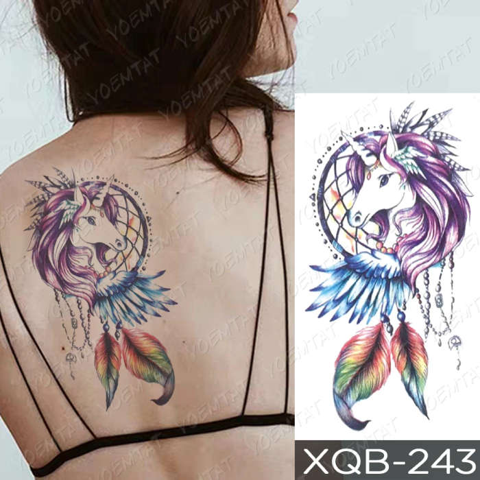 Mystical Unicorn Dreams Temporary Tattoo