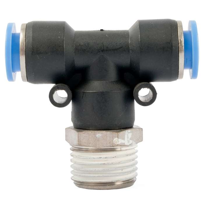 Aircraft - Pu Hose Fitting Tee 10mm-1/2 M - 2 Pack