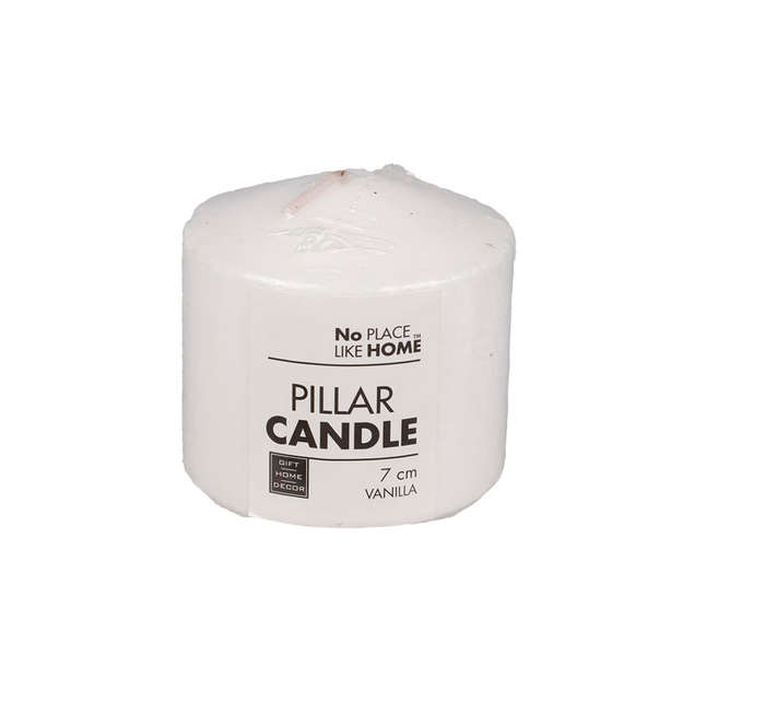 "Pillar Candles - Scented - White - 7cm x 7cm - 5 Pack"