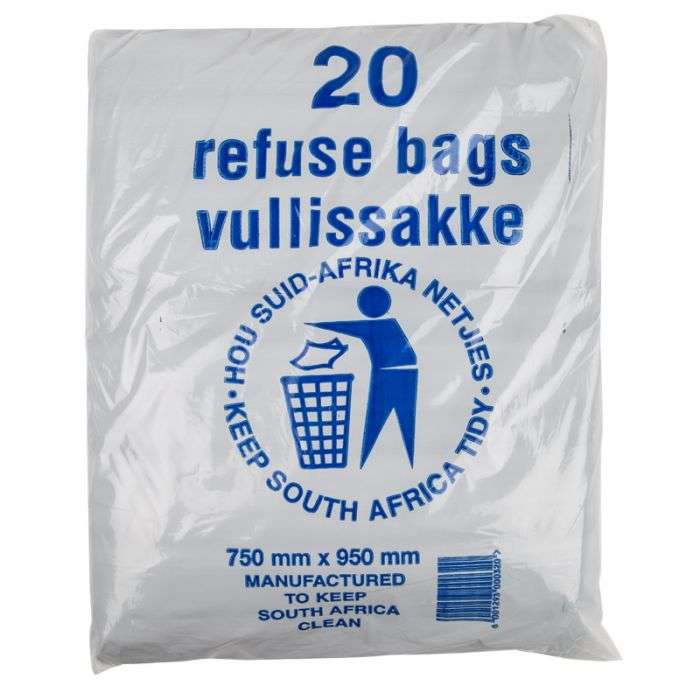 "Refuse Bag Black 28Mic 20 P/Pack - 5 Pack"