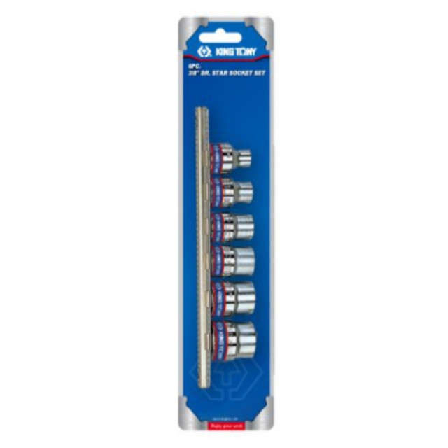 King Tony - Socket Set 3/8 Female Torx E8-E18 Rail