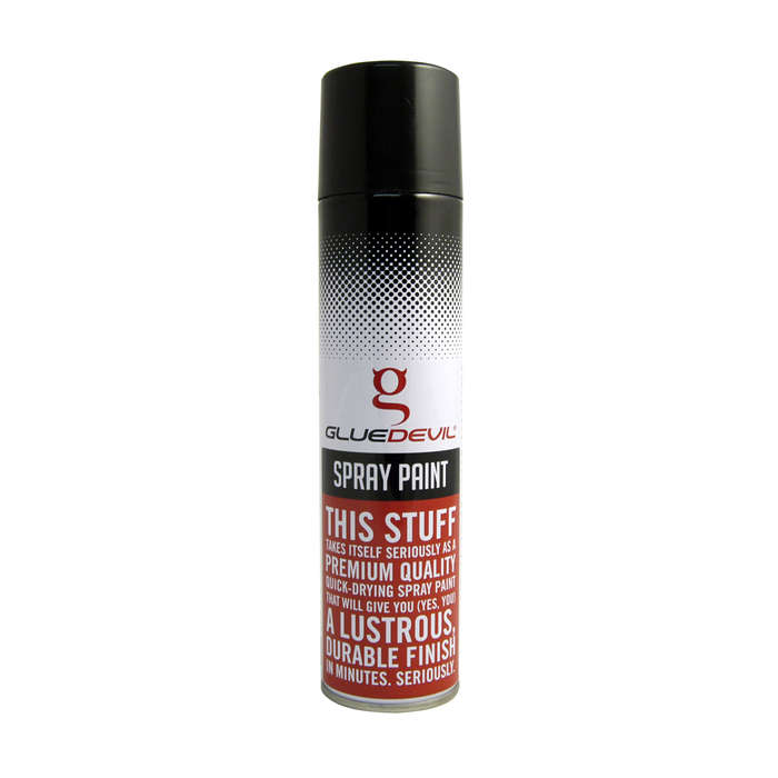 Glue Devil - Spray Paint - Satin Black - 300ml - 2 Pack