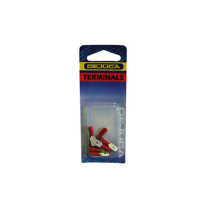 Dejuca - Terminal - Disconnect - Red - Male - 6.4mm - 10/Card