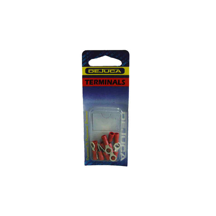 Dejuca - Terminal - Red - Ring - 5mm - 10/Card