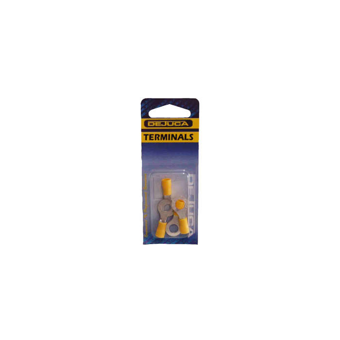 Dejuca - Terminal - Yellow - Ring - 8mm - 4/Card - 2 Pack