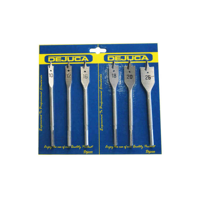 Dejuca - Flat Bit Set - 10/12/16/18/20/25 - 6/Card