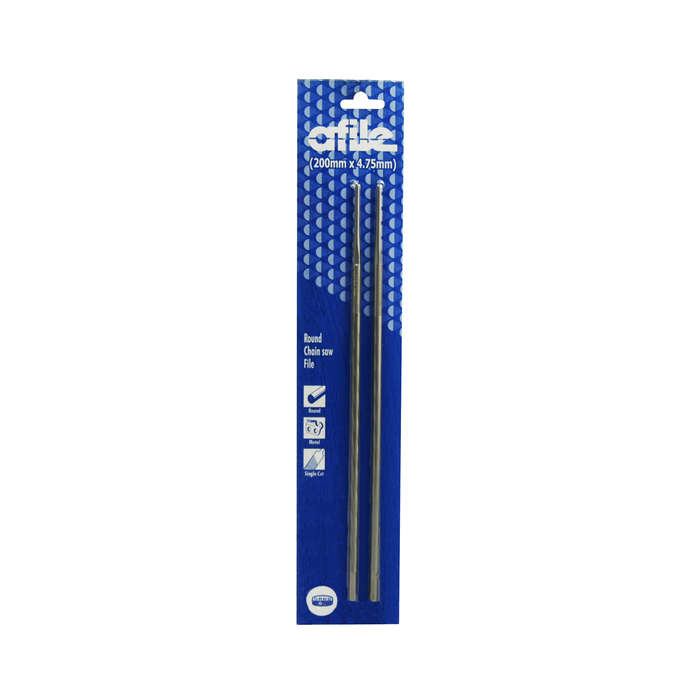 Afile - Chainsaw File - Round - 200mm X 4.75mm - 2/card - 2 Pack