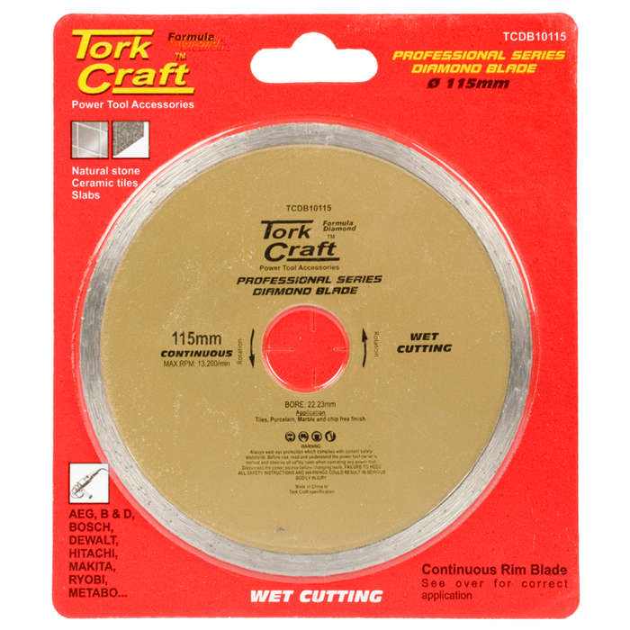Tork Craft - Diamond Blade 115mm Cont.Rim Profesional - 2 Pack