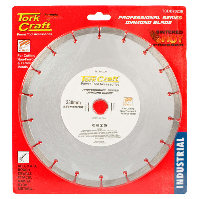 Tork Craft - Diamond Blade Seg.230 x 22.23mm Metal Cutting