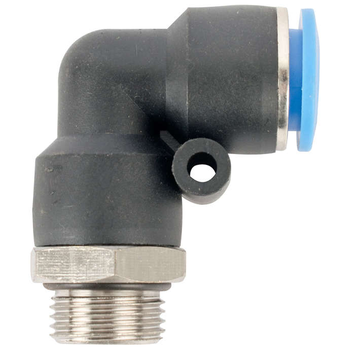 Aircraft - Elbow W/O-Ring 12mm-3/8 M Pu Hose Fitting - 2 Pack