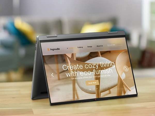 Robust and flexible Lenovo IdeaPad 5 2-in-1 Gen 9 (14â Intel) in tent mode
