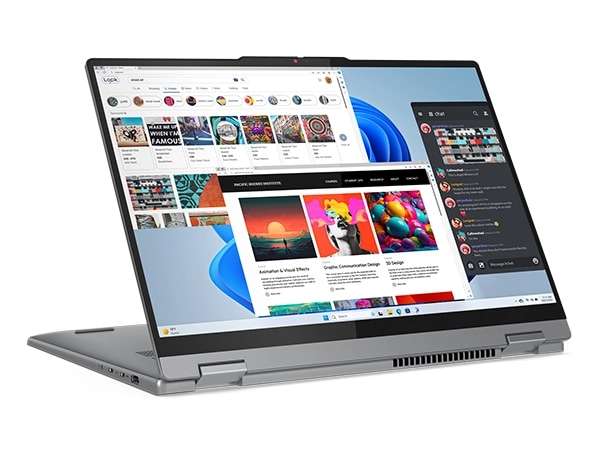 Multitasking on Lenovo IdeaPad 5 2-in-1 Gen 9 (16â Intel) stand mode