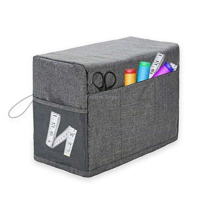 Household Sewing Dust Cover Sewing Tool Storage Bag(Grey)