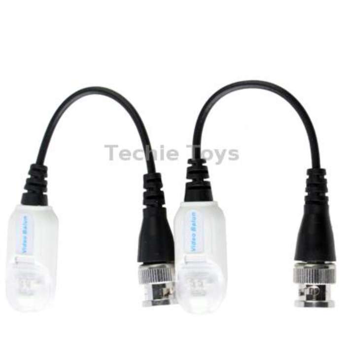 2 PCS Passive UTP Network Video Balun CAT5 to Camera CCTV BNC DVR O-612