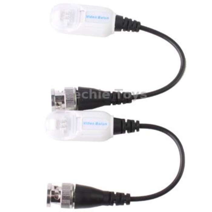 2 PCS Passive UTP Network Video Balun CAT5 to Camera CCTV BNC DVR O-612