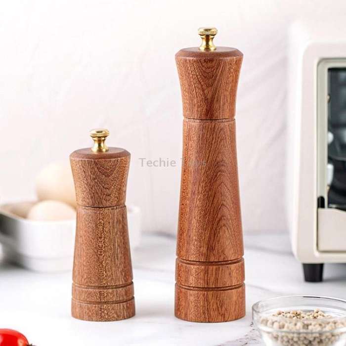 Wood Pepper Grinder Kitchen Household Manual Solid Pepper Powder Black Pepper Mill Grinder Bottle Se