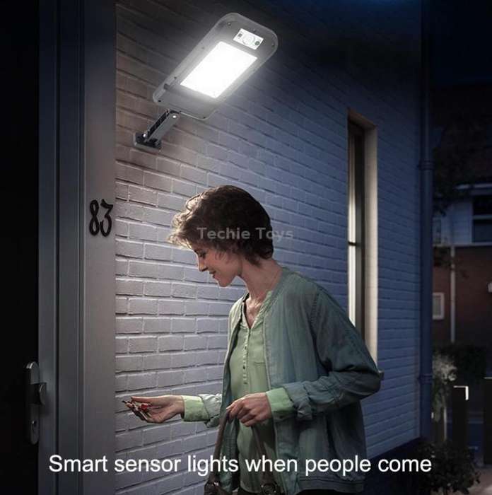 Solar Wall Light Outdoor Waterproof Human Body Induction Garden Lighting Household Street Light 4 x