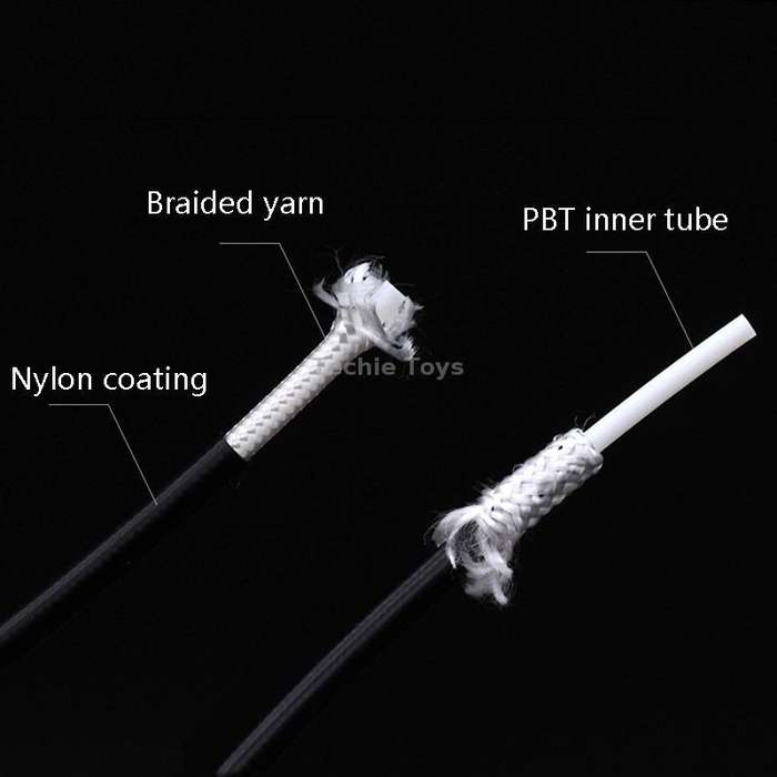 TRLREQ Mountain Bike Brake Tube 5mm Hydraulic Oil Disc Oil Brakes Braided Tube, Length: 3 PCS 1m (Gr