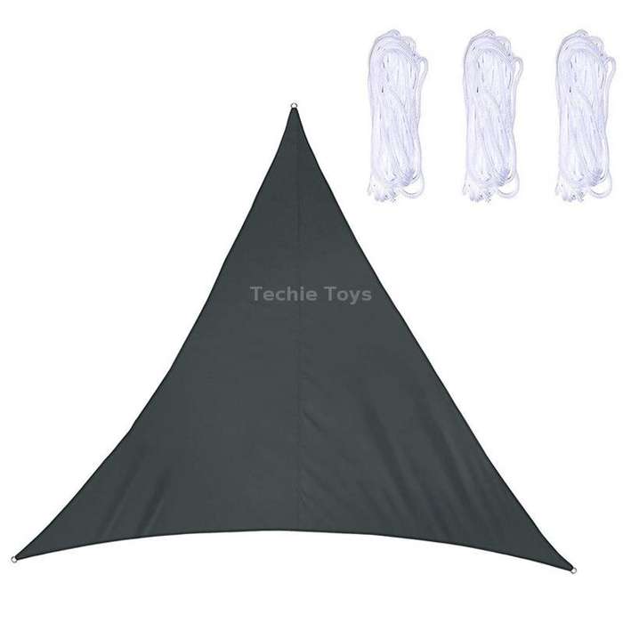 Triangle Outdoor Garden Sunshade Sail Waterproof Anti-UV Canopy, Size: 4.5m x 4.5m x 4.5m(Black)