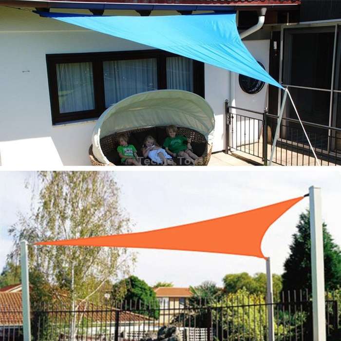 Triangle Outdoor Garden Sunshade Sail Waterproof Anti-UV Canopy, Size: 4.5m x 4.5m x 4.5m(Black)
