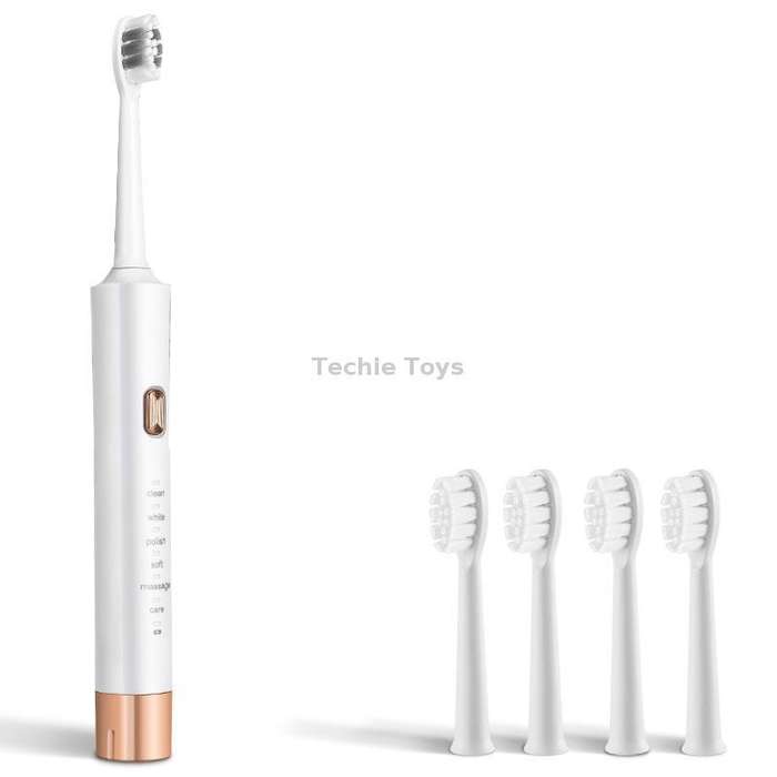 AW-175 Adult Household USB Sonic Electric Toothbrush Couple Toothbrush(White)