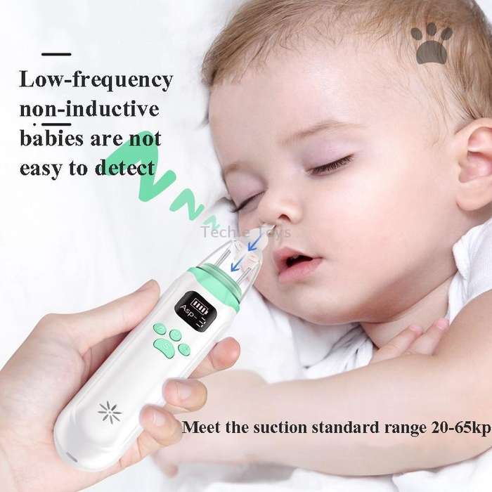 Infant Electric Nasal Aspirator With 3-gear Adjustable Nasal Clearer(White)