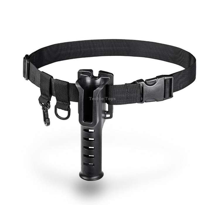 Fishing Rod Waist Belt Rod Holder Fishing Rod Waist Support(28157-B Black)
