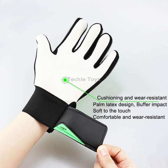 Children Football Goalkeeper Glove Latex Anti-Collision Goalkeeper Gloves, Size: 6(Orange)